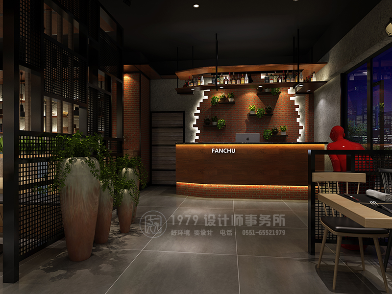合肥餐廳前臺裝修設計效果圖