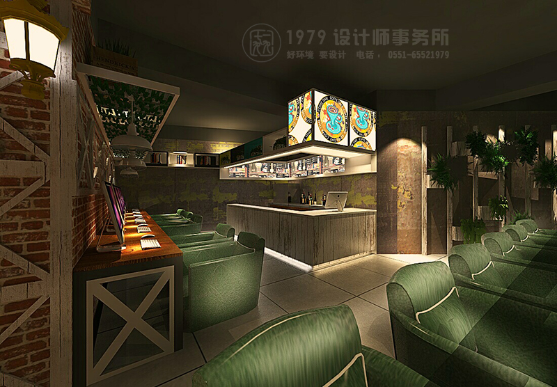 合肥飛云網咖競技區裝修設計效果圖